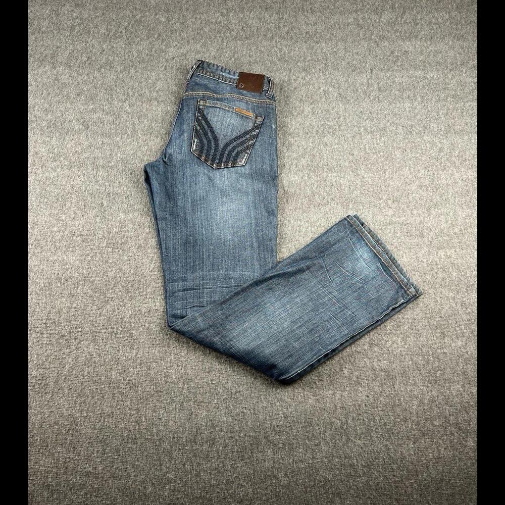Armani Exchange Low Rise Blue Bootcut Back Pocket Jeans Womens Sz 8 Short